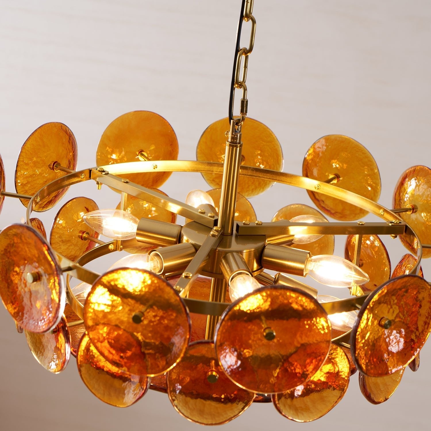 Avelora Cast Glass Disc Chandelier