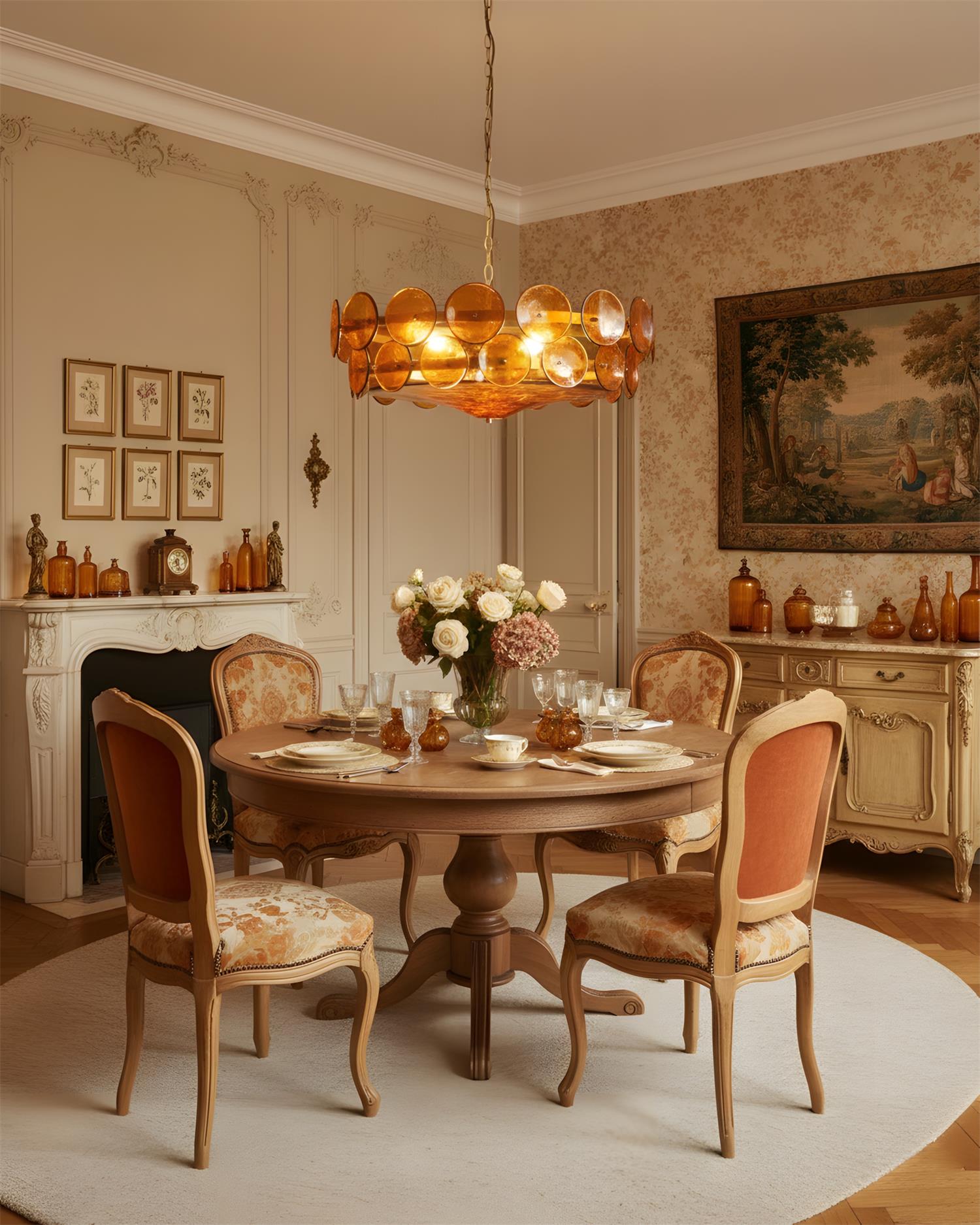 Avelora Cast Glass Disc Chandelier
