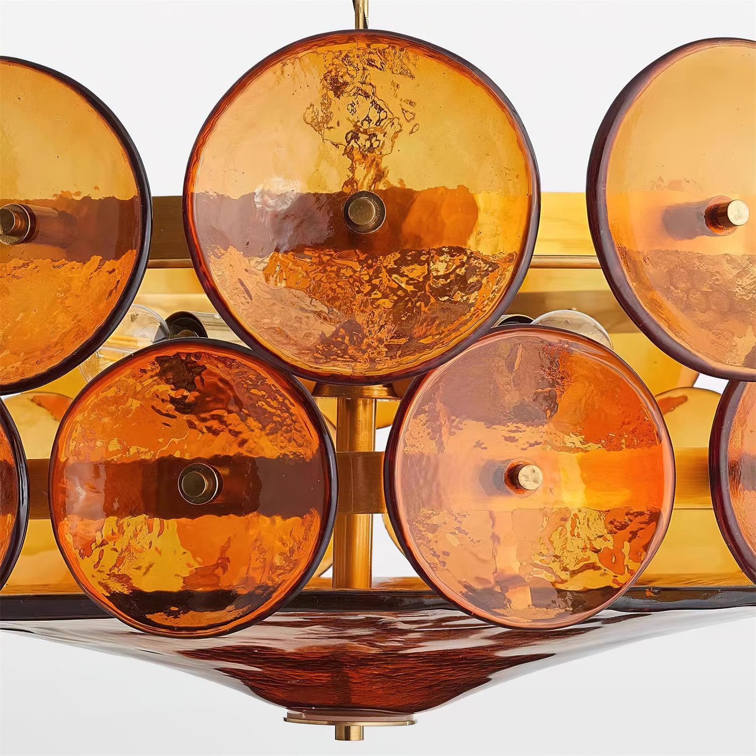 Avelora Cast Glass Disc Chandelier