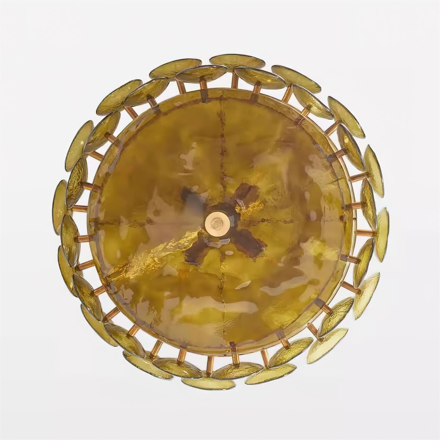 Avelora Cast Glass Disc Chandelier