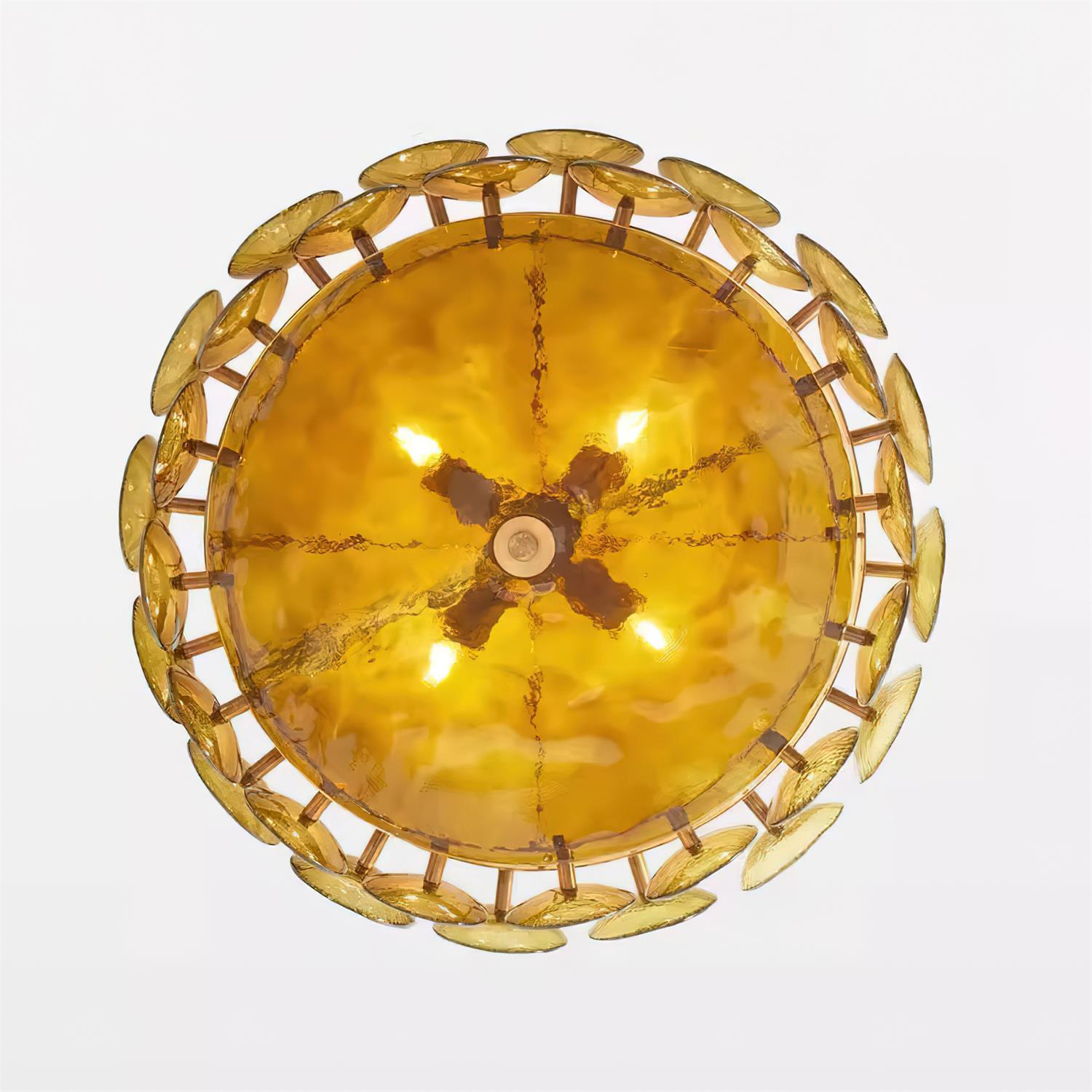 Avelora Cast Glass Disc Chandelier