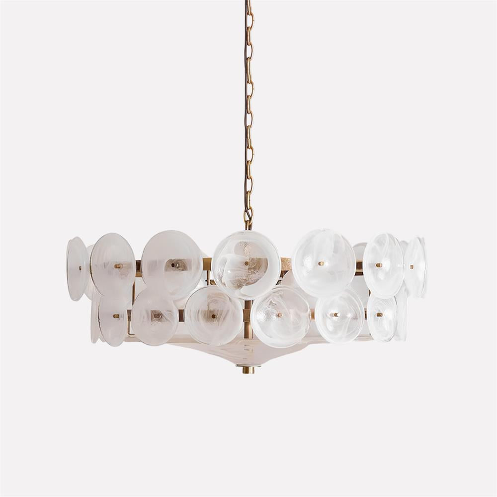 Avelora Cast Glass Disc Chandelier