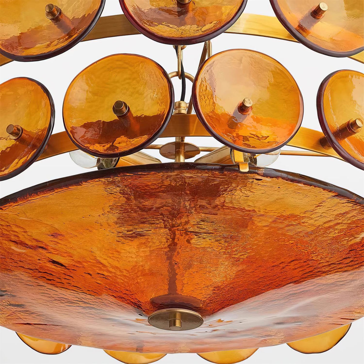 Avelora Cast Glass Disc Chandelier