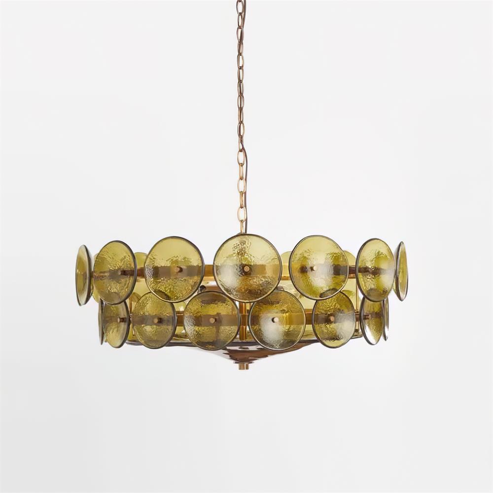 Avelora Cast Glass Disc Chandelier