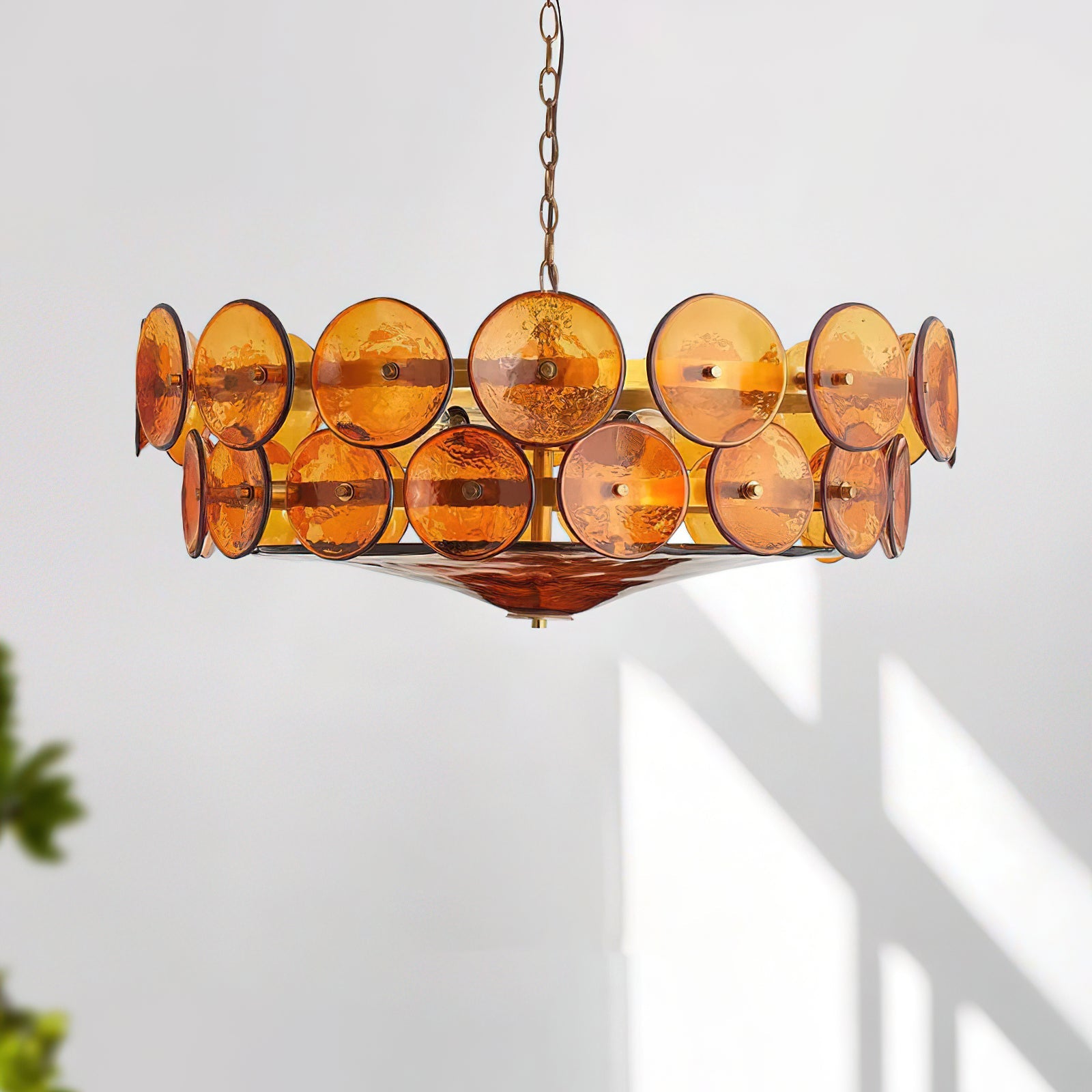 Avelora Cast Glass Disc Chandelier