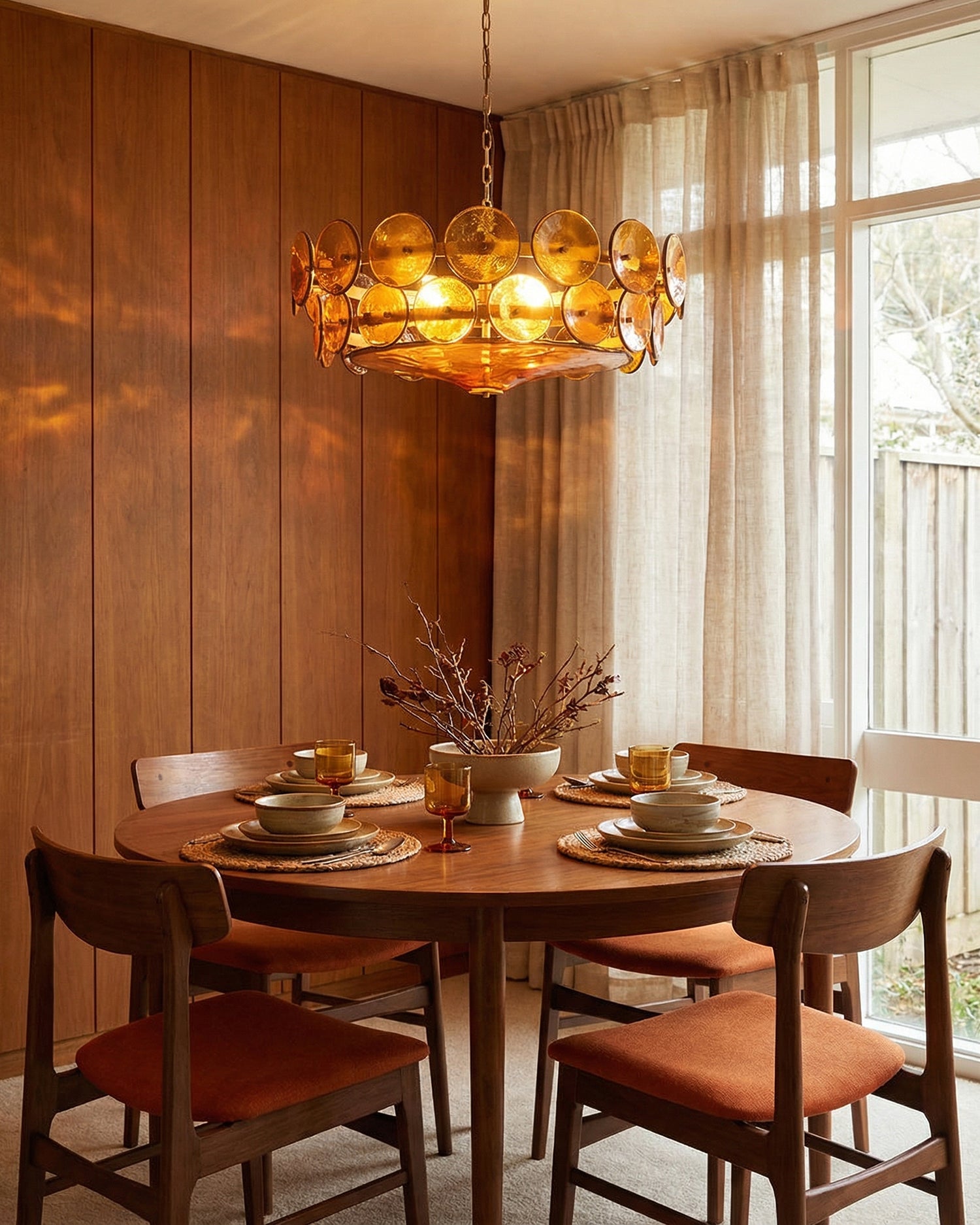 Avelora Cast Glass Disc Chandelier