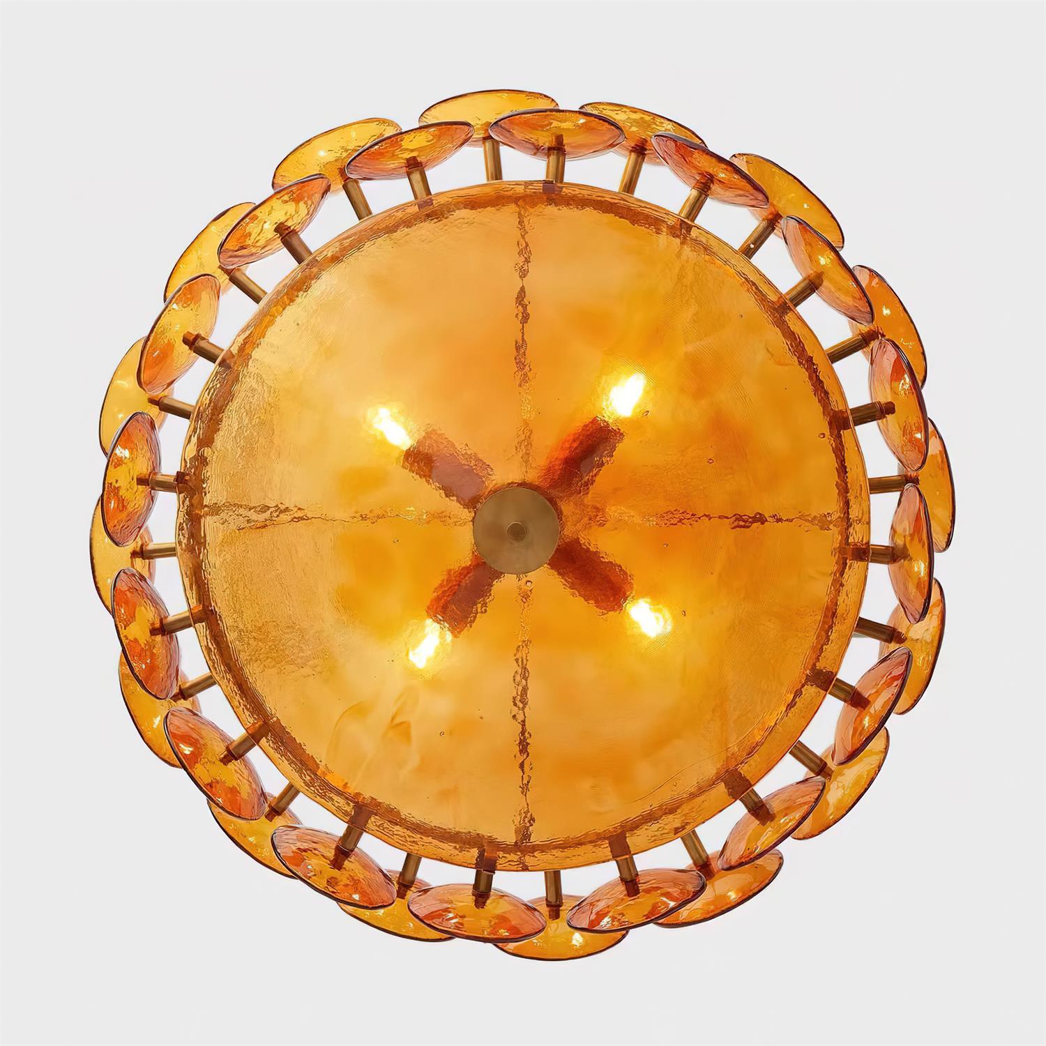 Avelora Cast Glass Disc Chandelier