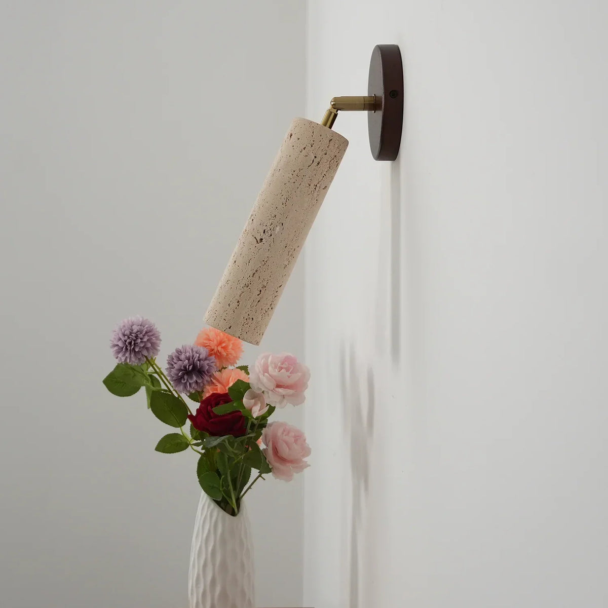 Avenelle Travertine Wood Wall Sconce