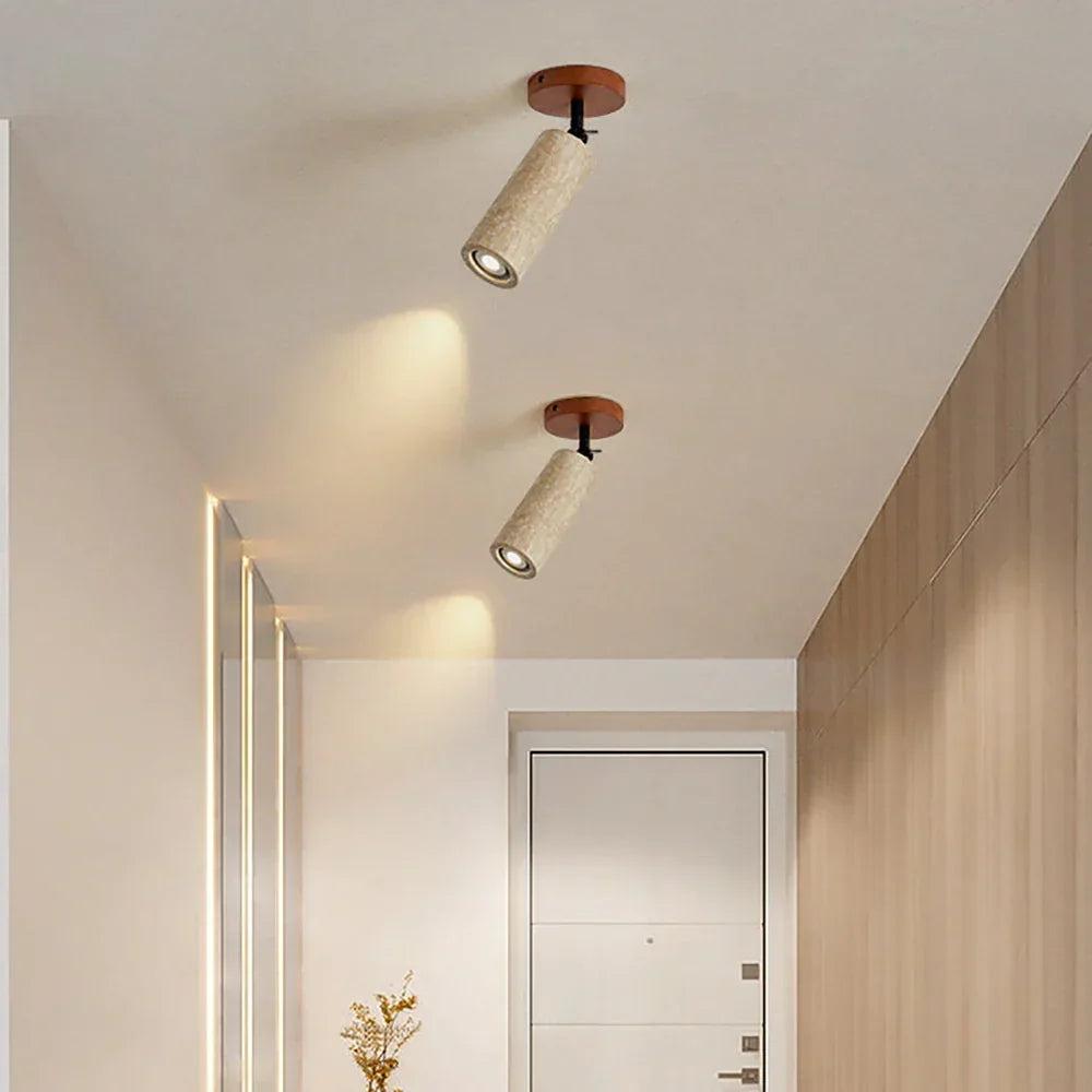 Avenelle Travertine Wood Wall Sconce