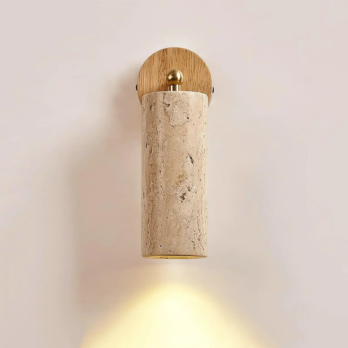Avenelle Travertine Wood Wall Sconce