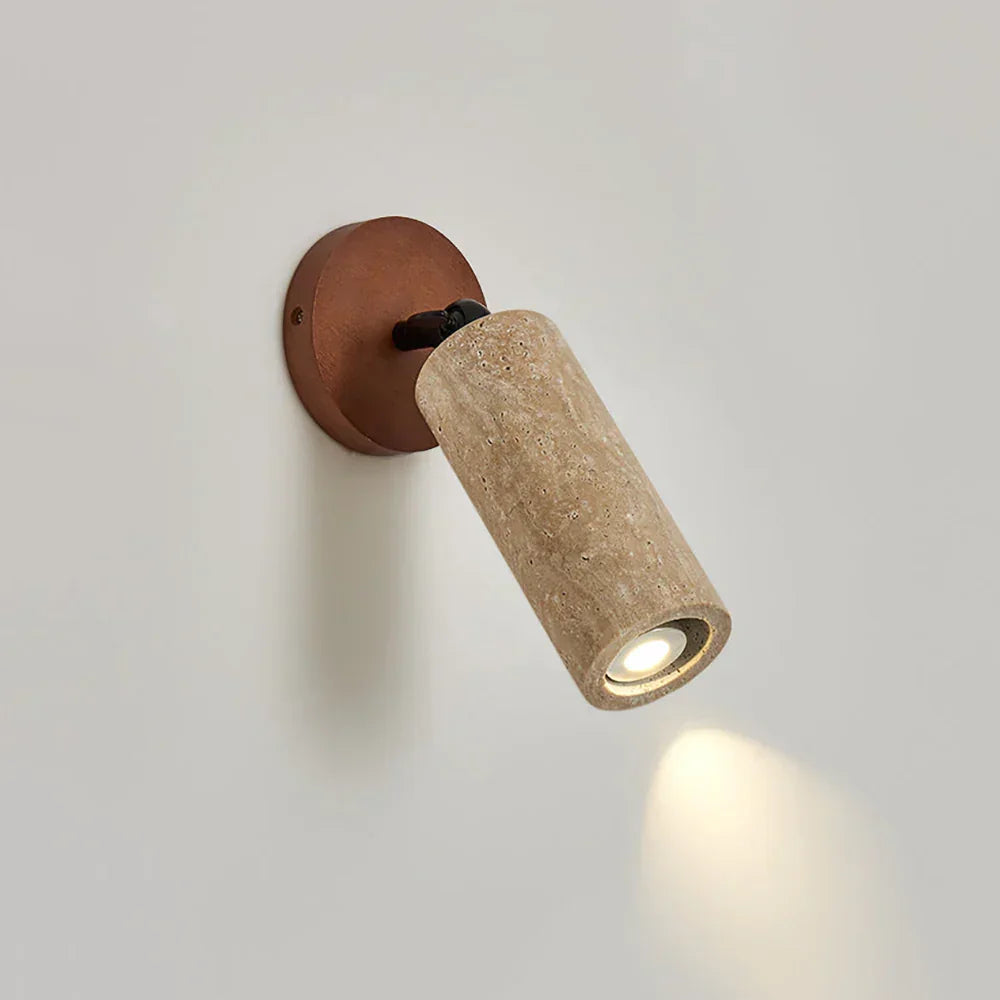 Avenelle Travertine Wood Wall Sconce