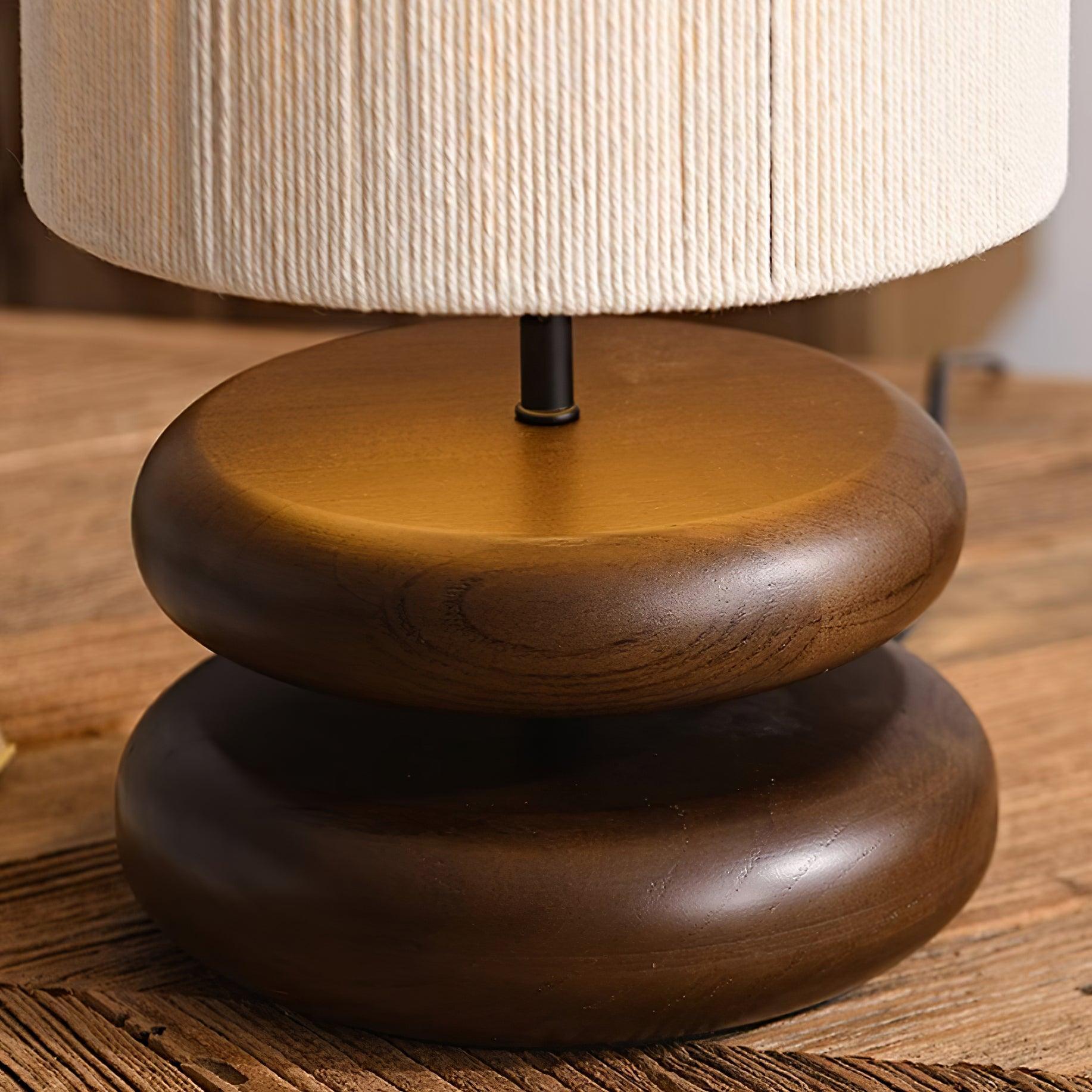 Cairn Stacked Wood Table Lamp
