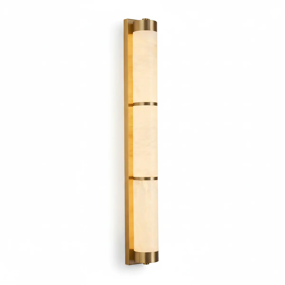 Calista Linear Alabaster Brass Sconce