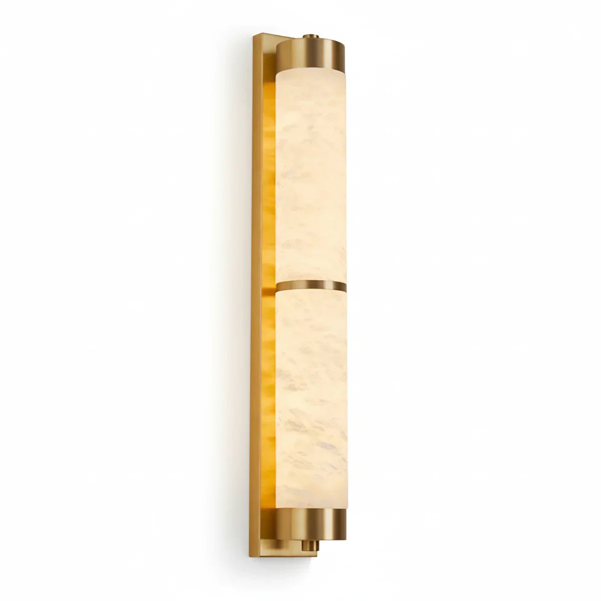 Calista Linear Alabaster Brass Sconce