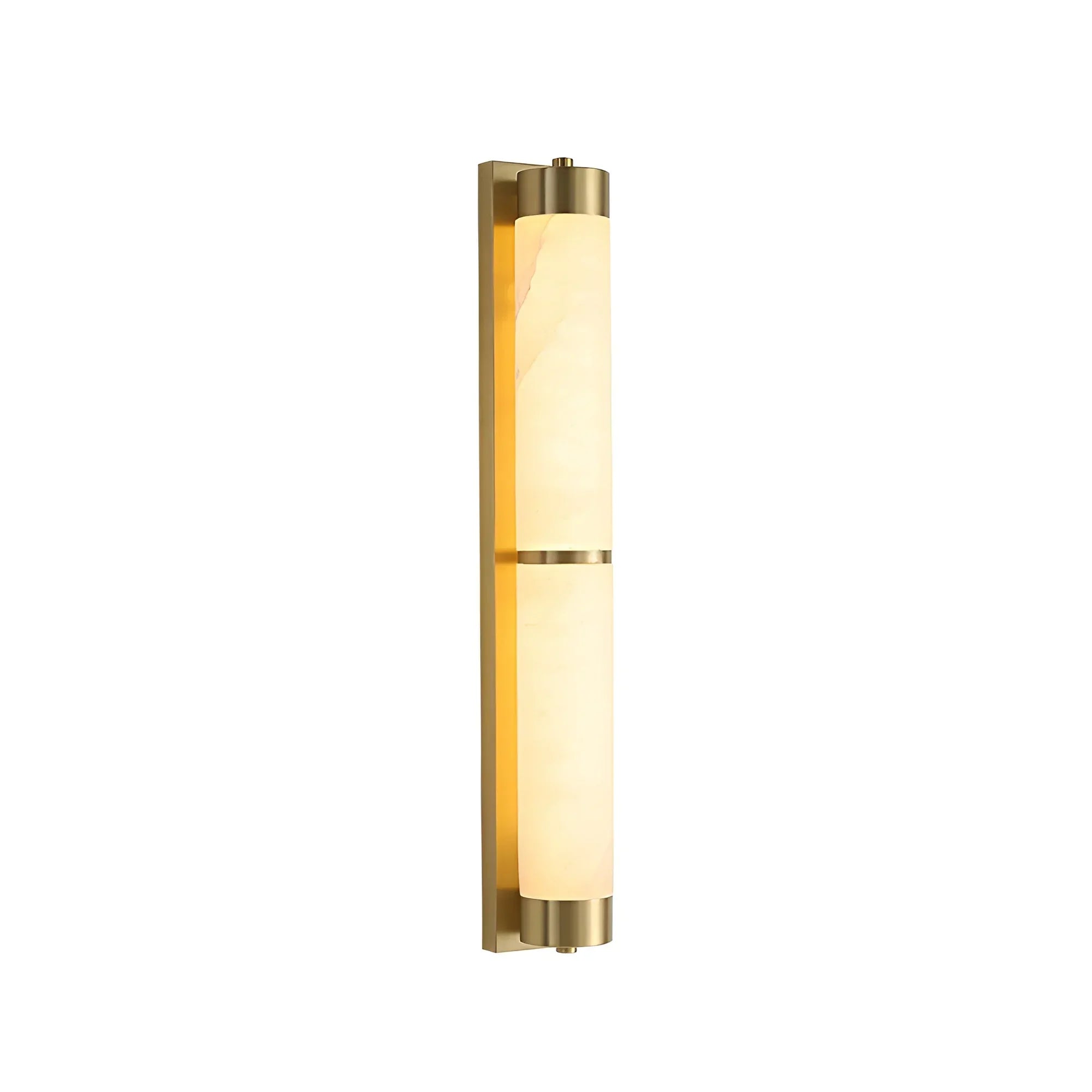 Calista Linear Alabaster Brass Sconce