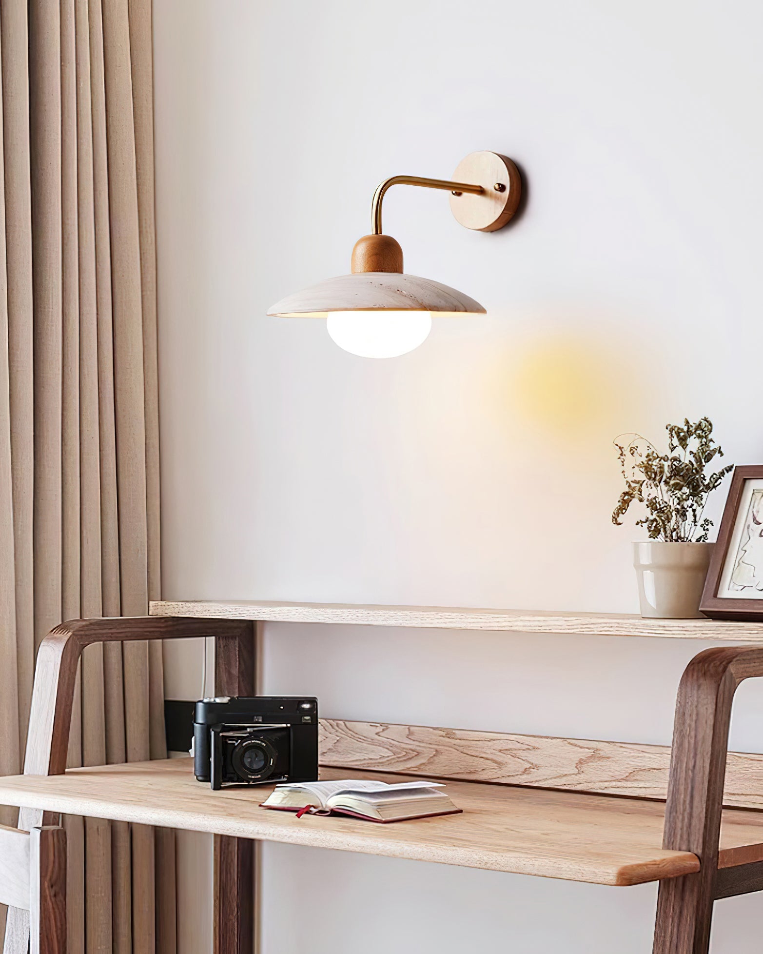 Carolia Travertine Wall Sconce