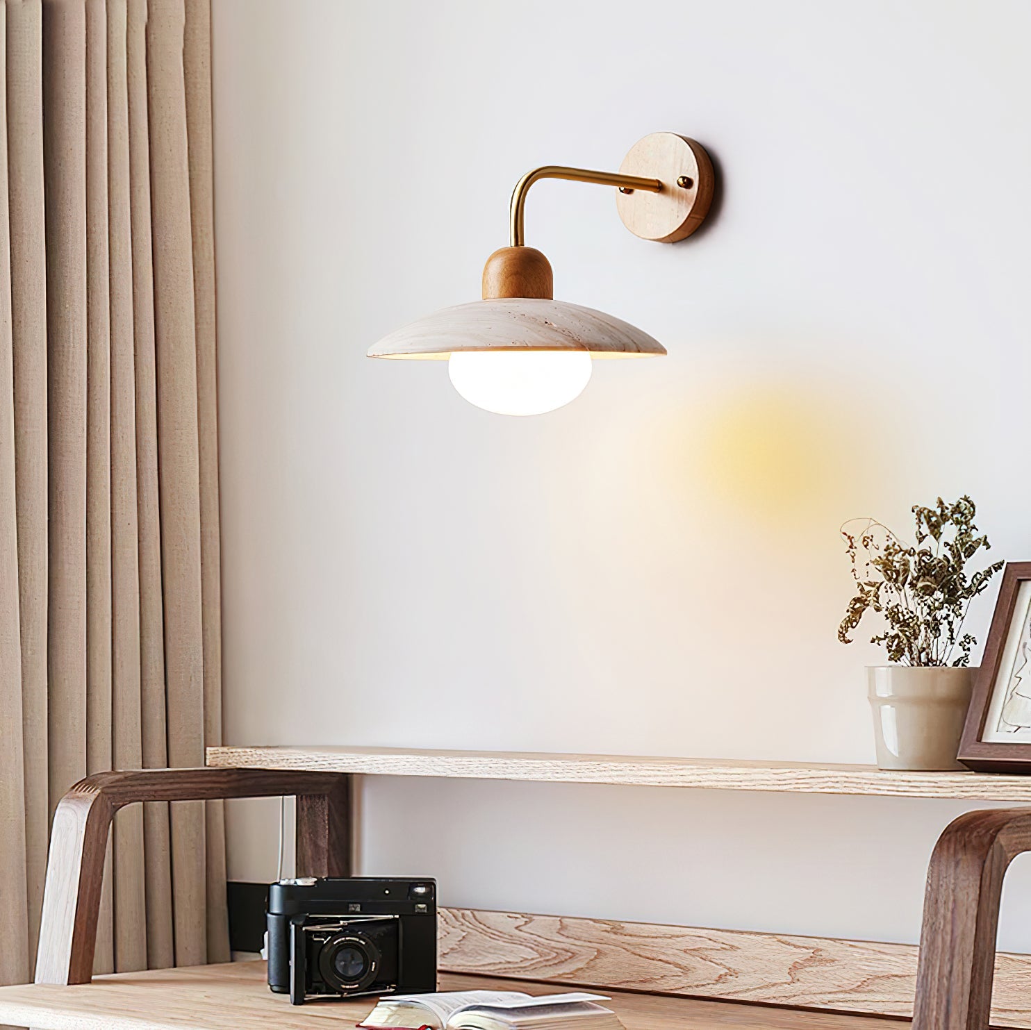 Carolia Travertine Wall Sconce