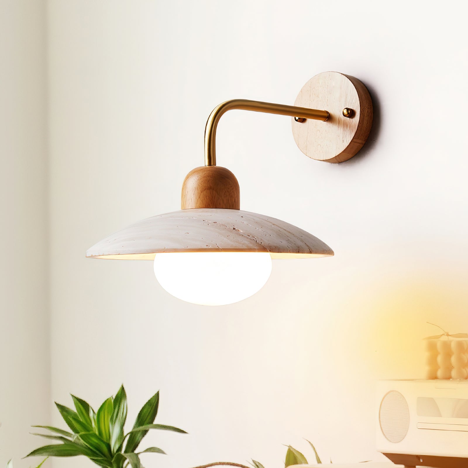 Carolia Travertine Wall Sconce