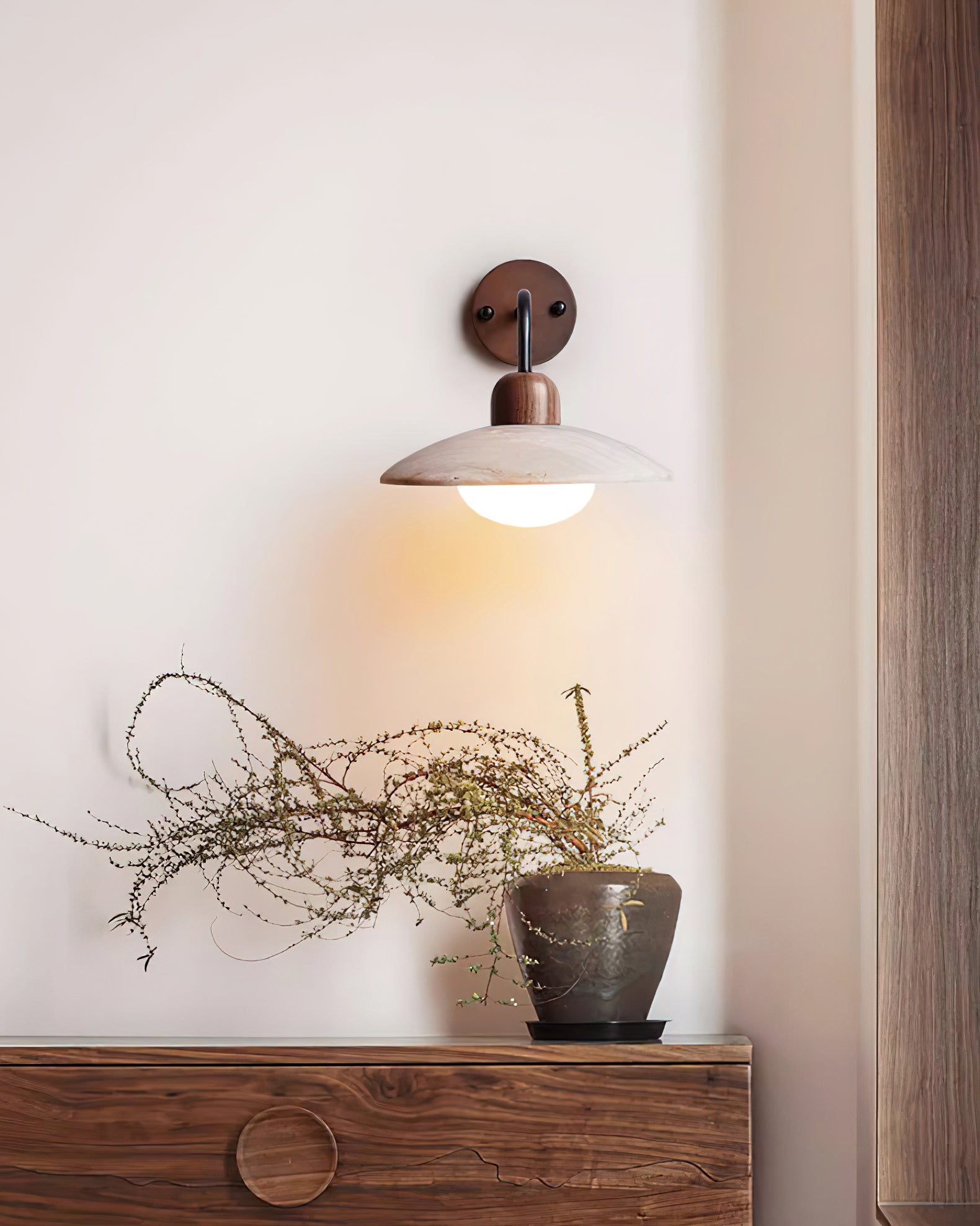Carolia Travertine Wall Sconce