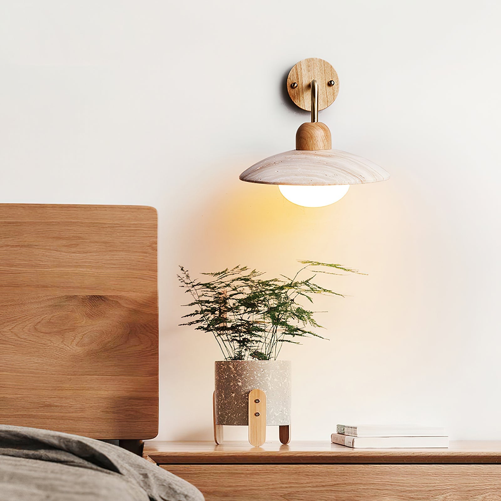 Carolia Travertine Wall Sconce