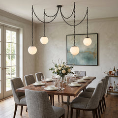 Catenelle Alabaster Swag Pendant Light