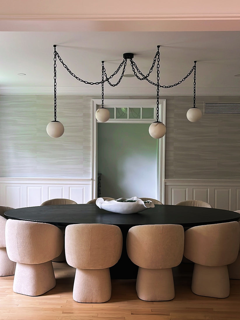 Catenelle Alabaster Swag Pendant Light