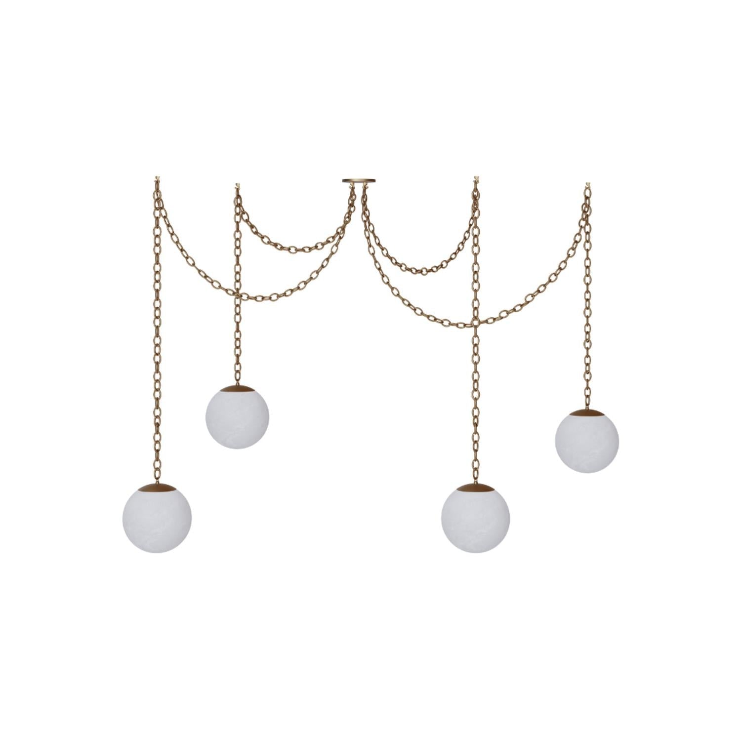 Catenelle Alabaster Swag Pendant Light
