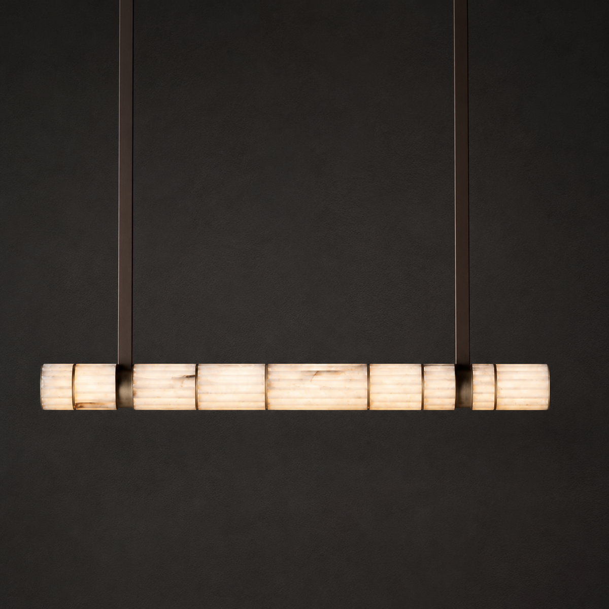 Cavellia Alabaster Leather Linear Chandelier