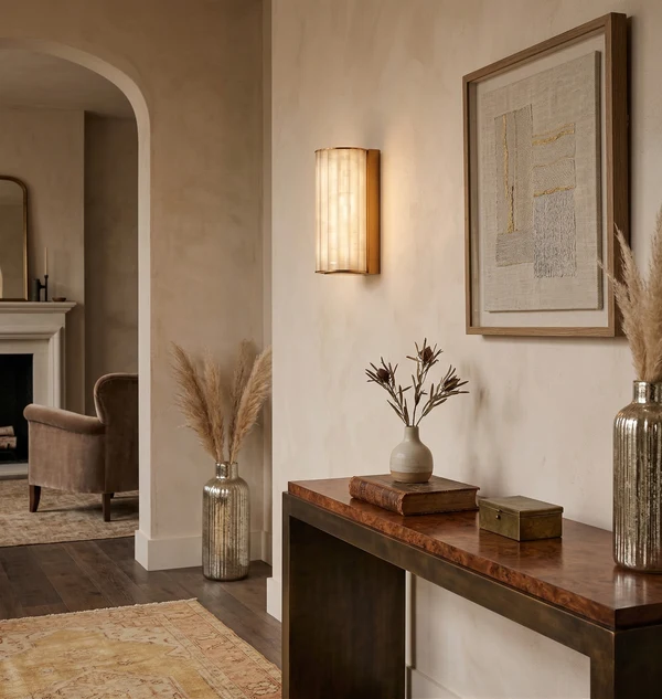 Cavellia Column Alabaster Wall Sconce