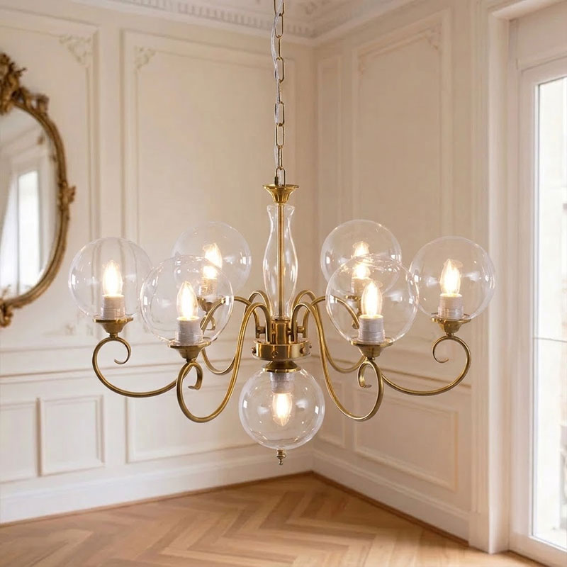 Celestine Glass Globe Chandelier