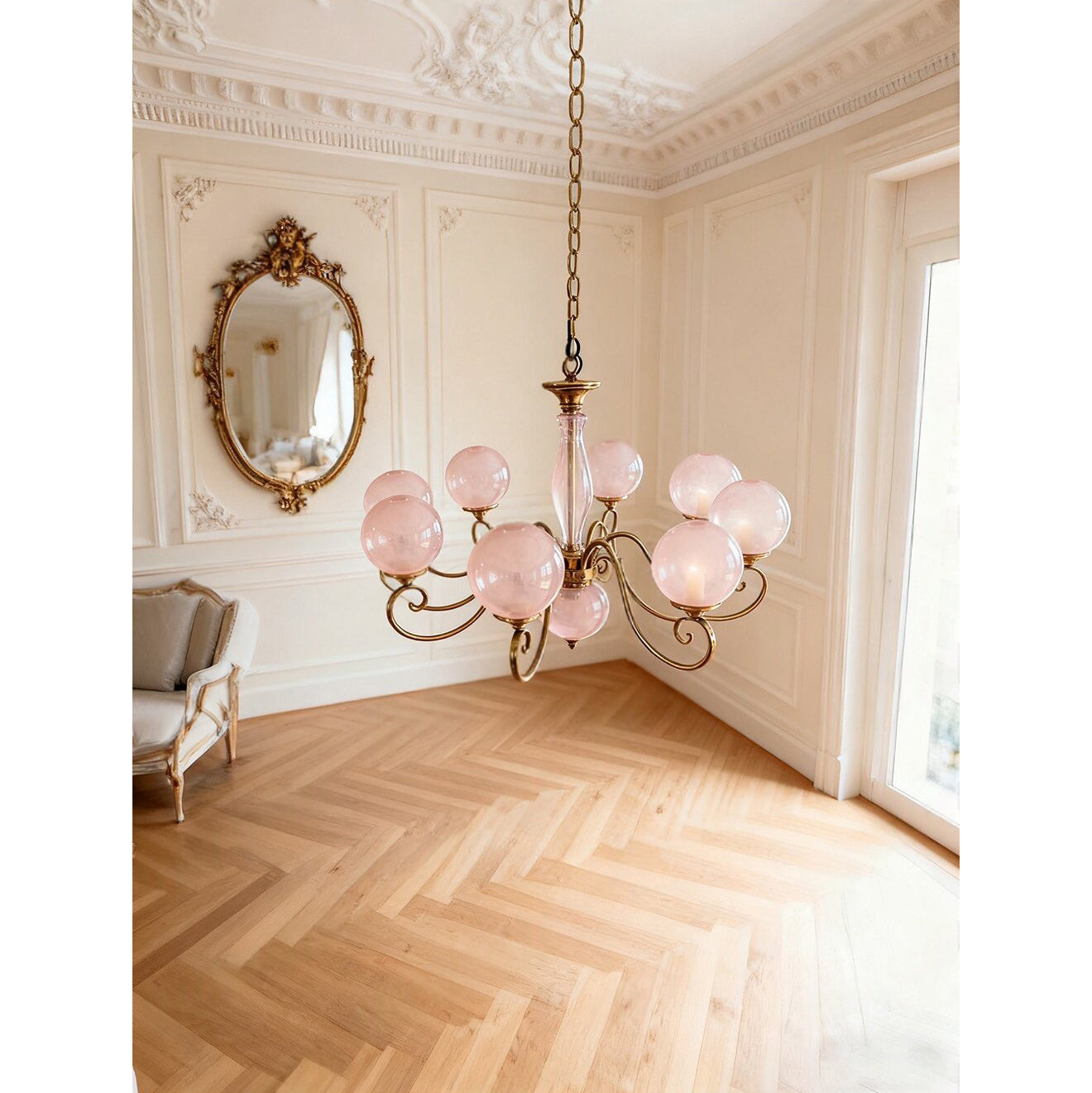 Celestine Glass Globe Chandelier