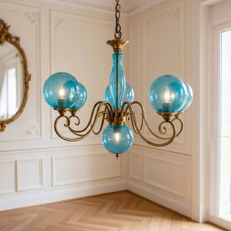 Celestine Glass Globe Chandelier