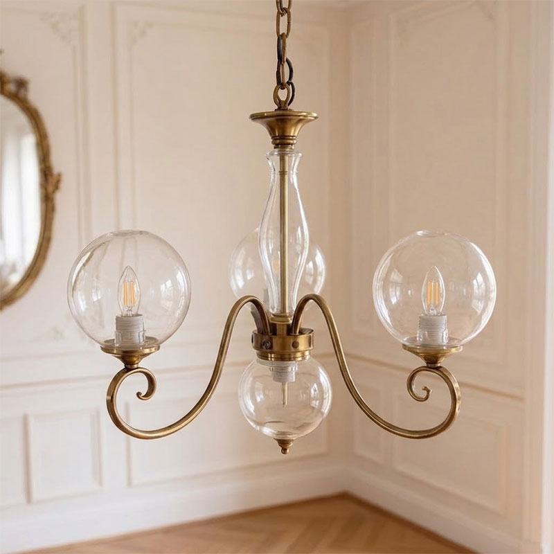 Celestine Glass Globe Chandelier
