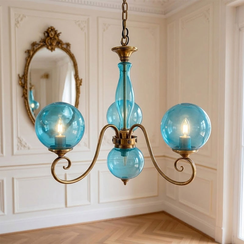 Celestine Glass Globe Chandelier