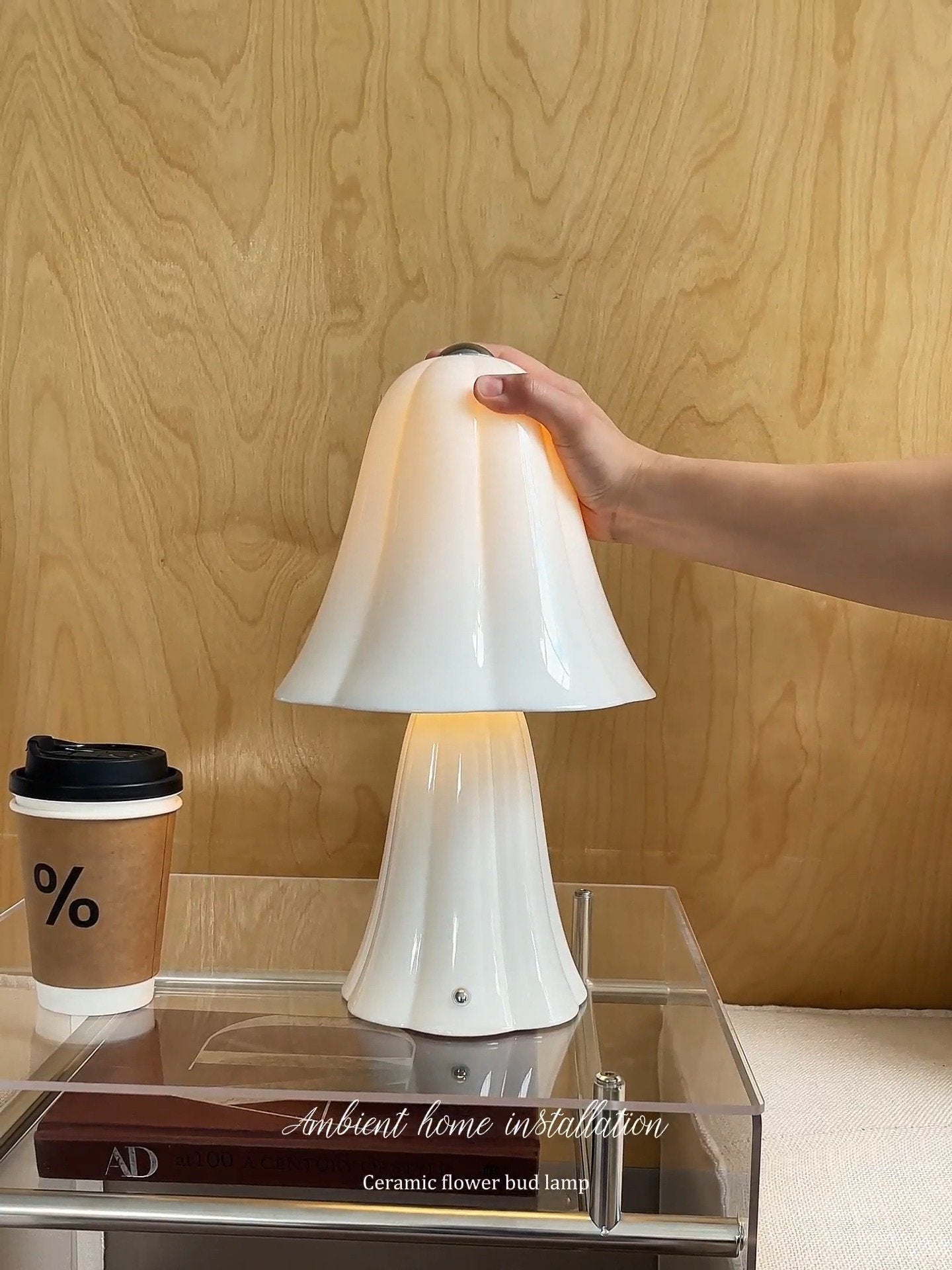 Cerelle Bloom Rechargeable Ceramic Table Lamp