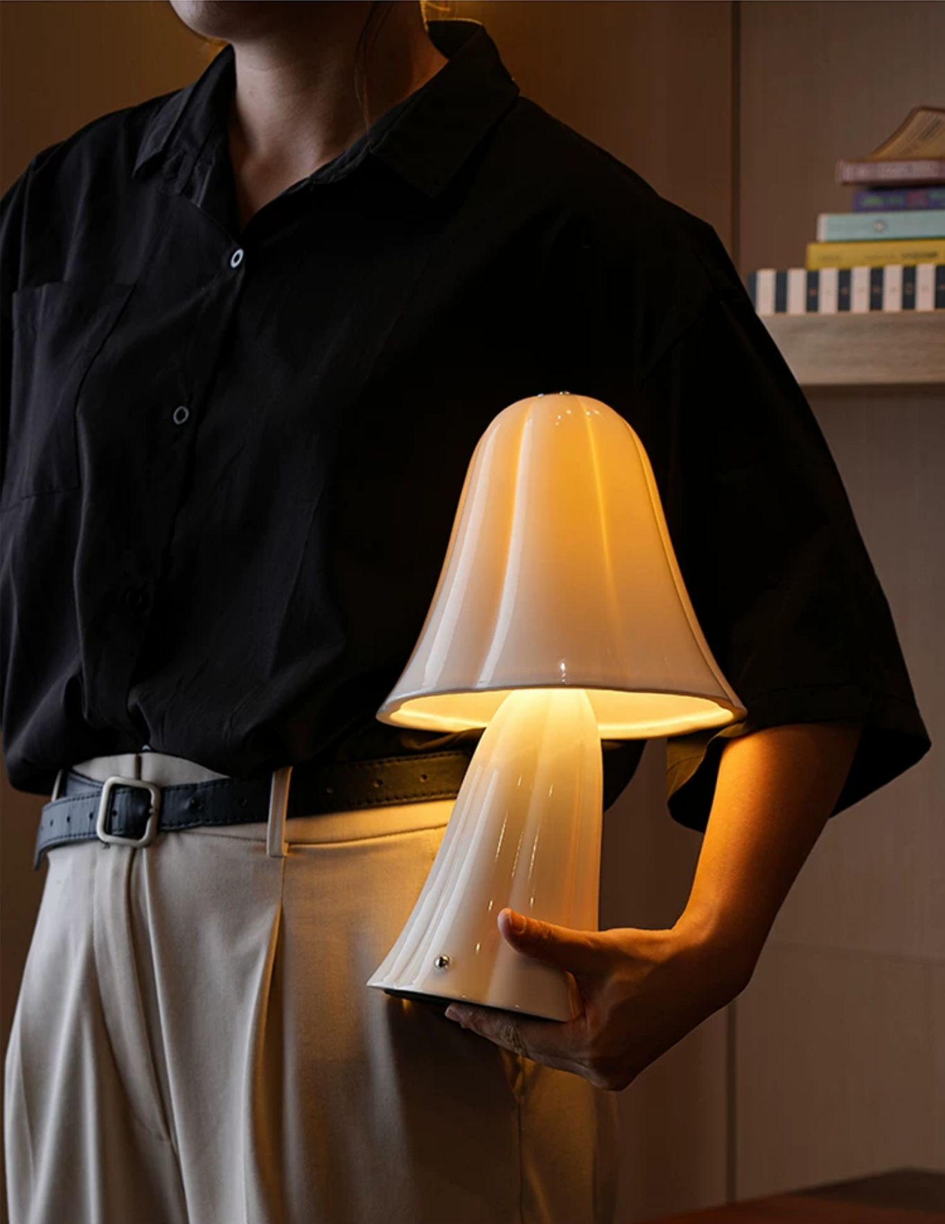 Cerelle Bloom Rechargeable Ceramic Table Lamp