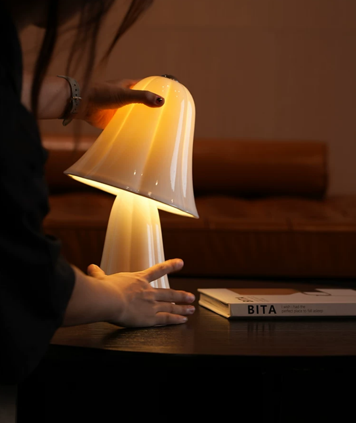 Cerelle Bloom Rechargeable Ceramic Table Lamp