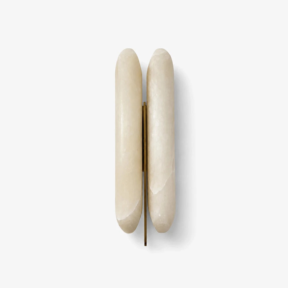 Double Husk Alabaster Wall Sconce