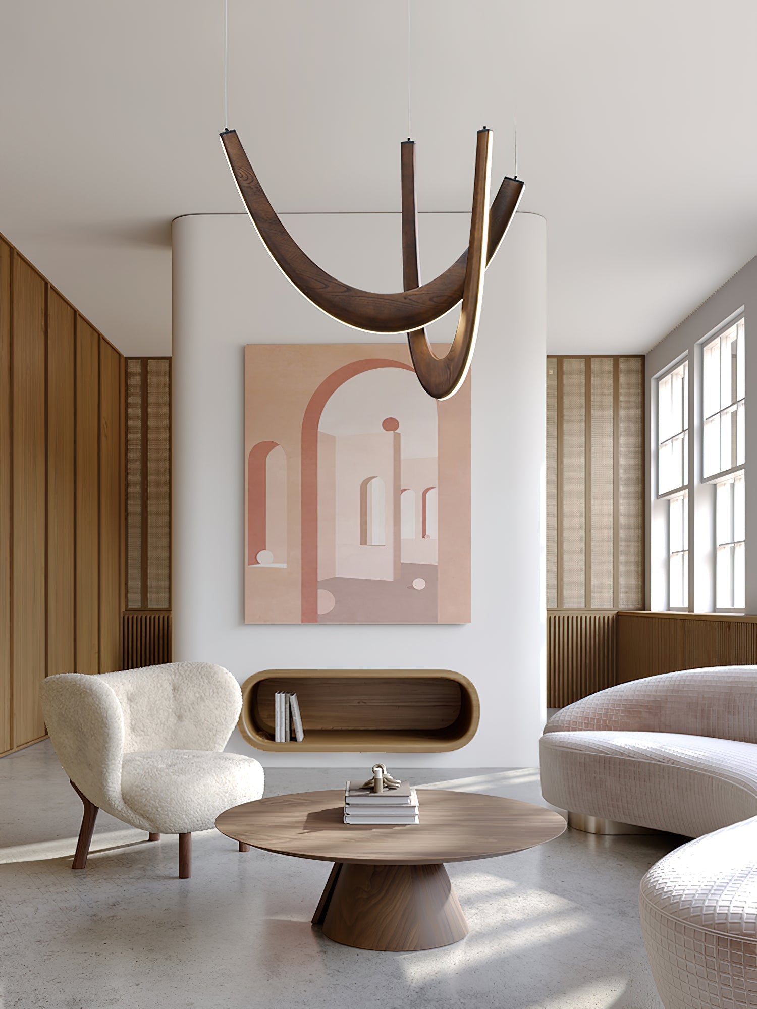 Duvelle Interlocking Wood Pendant Lamp