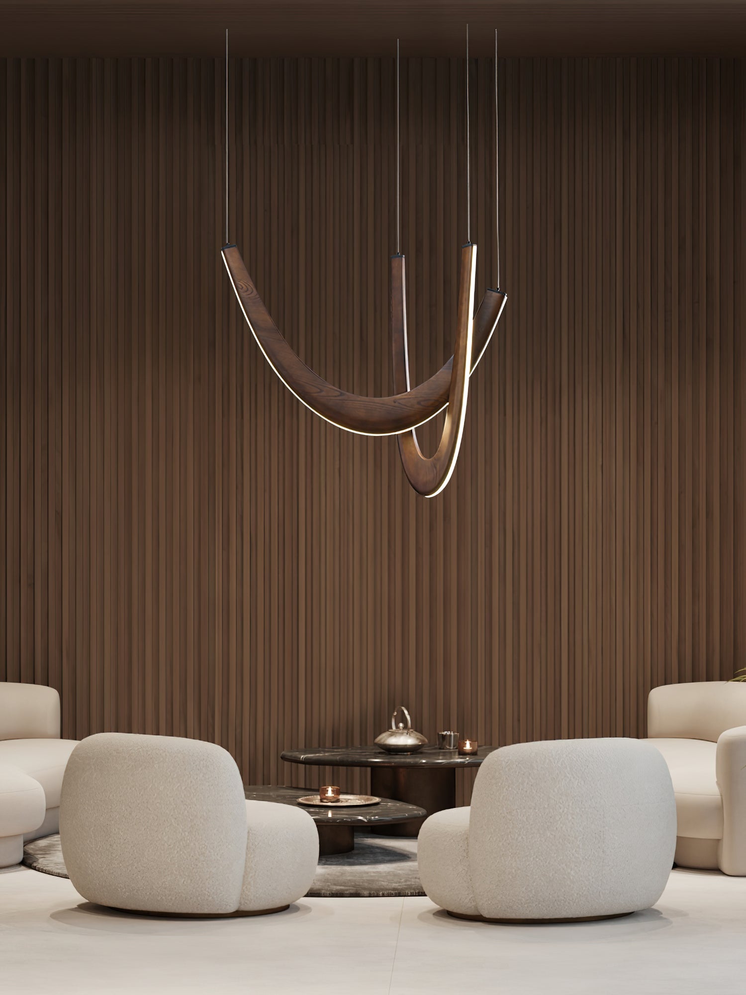 Duvelle Interlocking Wood Pendant Lamp