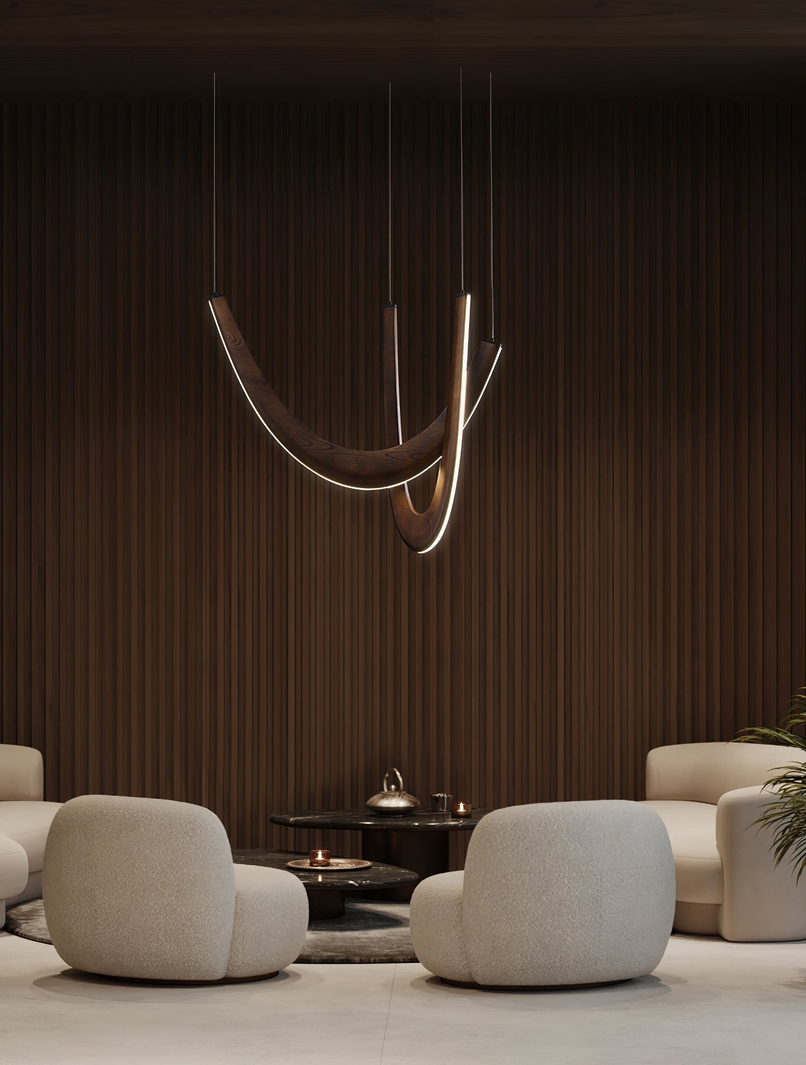 Duvelle Interlocking Wood Pendant Lamp