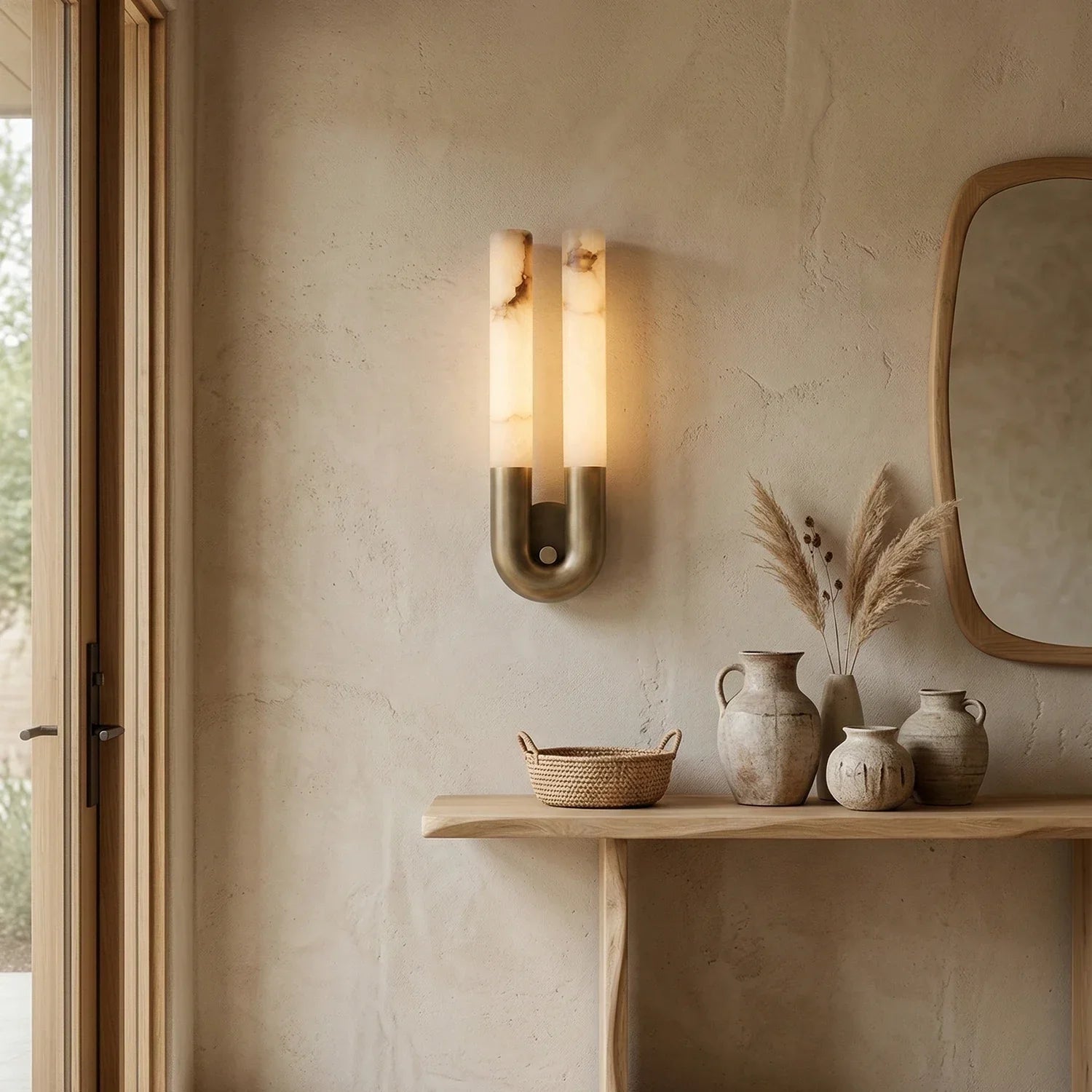 Elara Alabaster Arch Wall Sconce