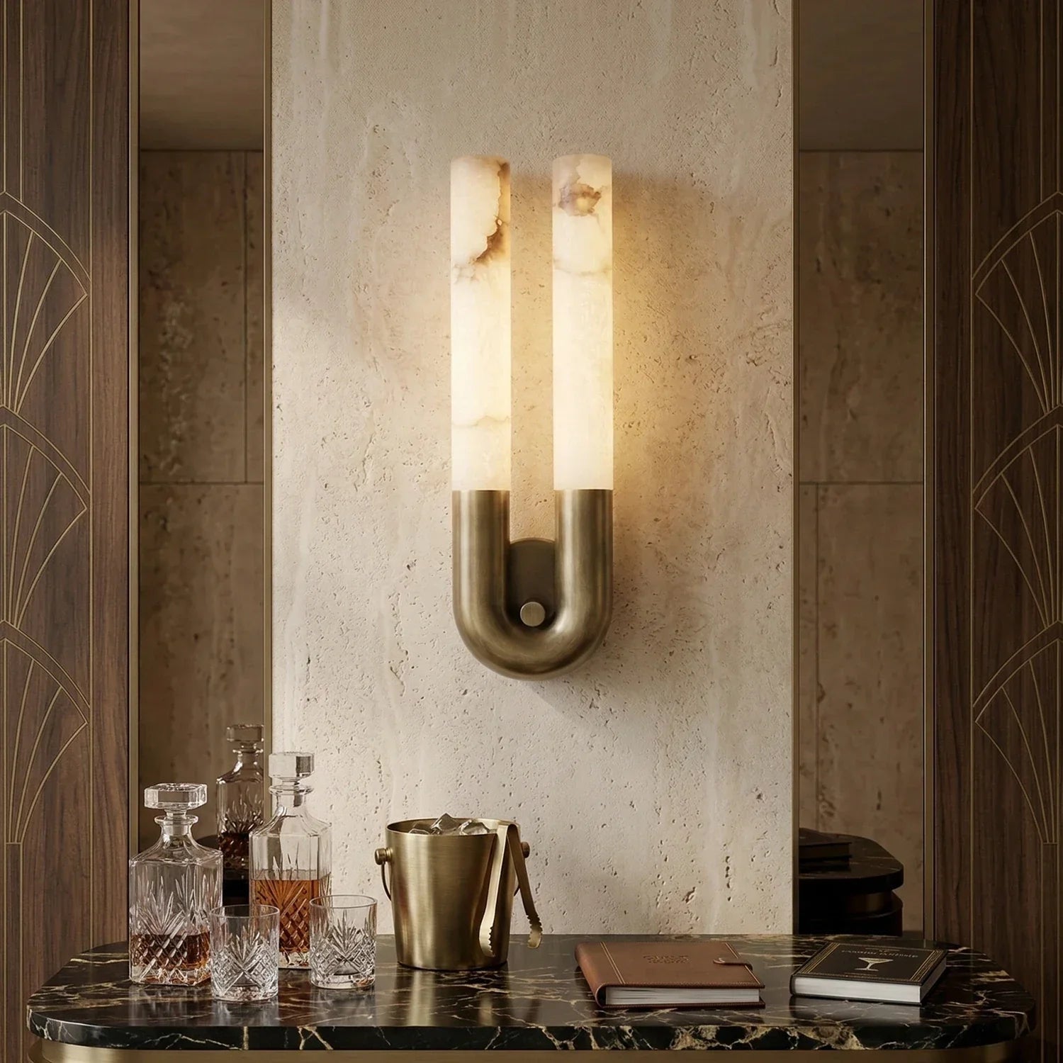 Elara Alabaster Arch Wall Sconce