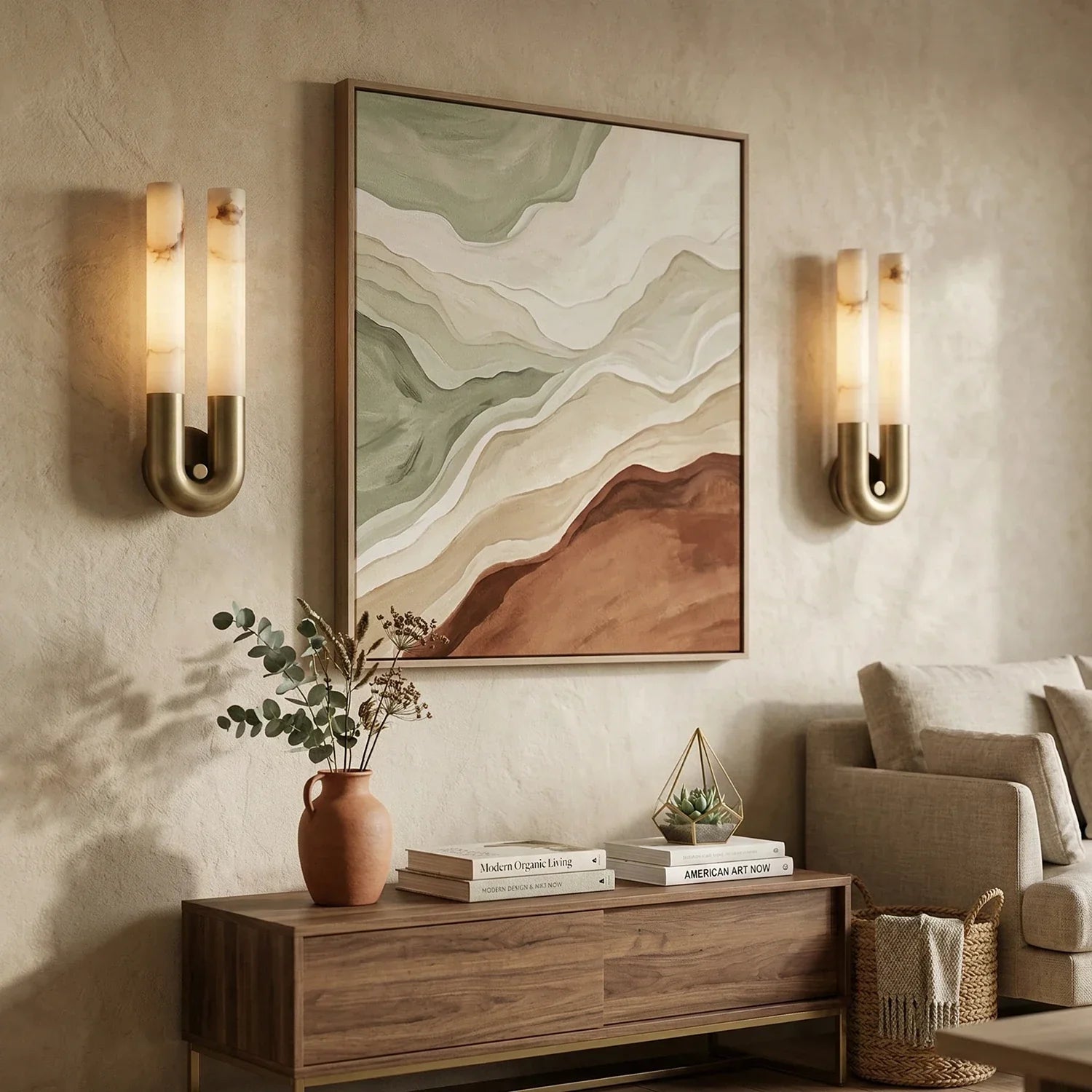 Elara Alabaster Arch Wall Sconce