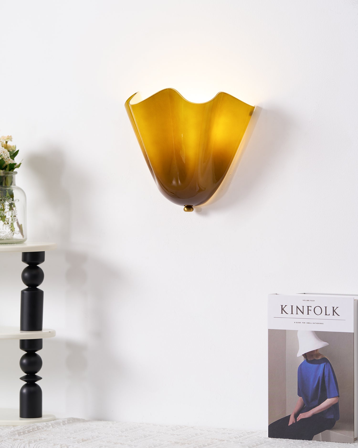Elara Petal Glass Wall Sconce