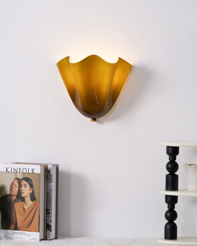 Elara Petal Glass Wall Sconce