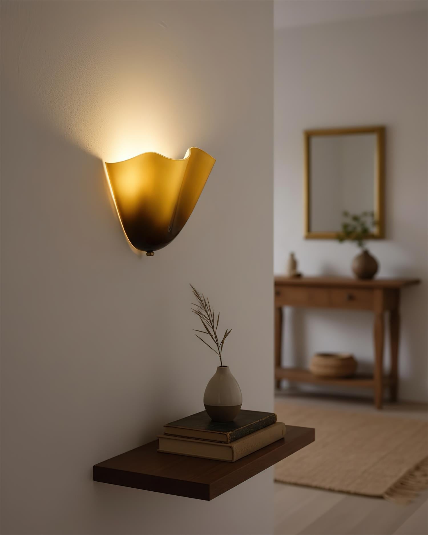 Elara Petal Glass Wall Sconce