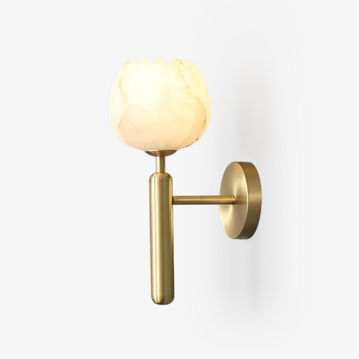Elowen Alabaster Blossom Wall Sconce