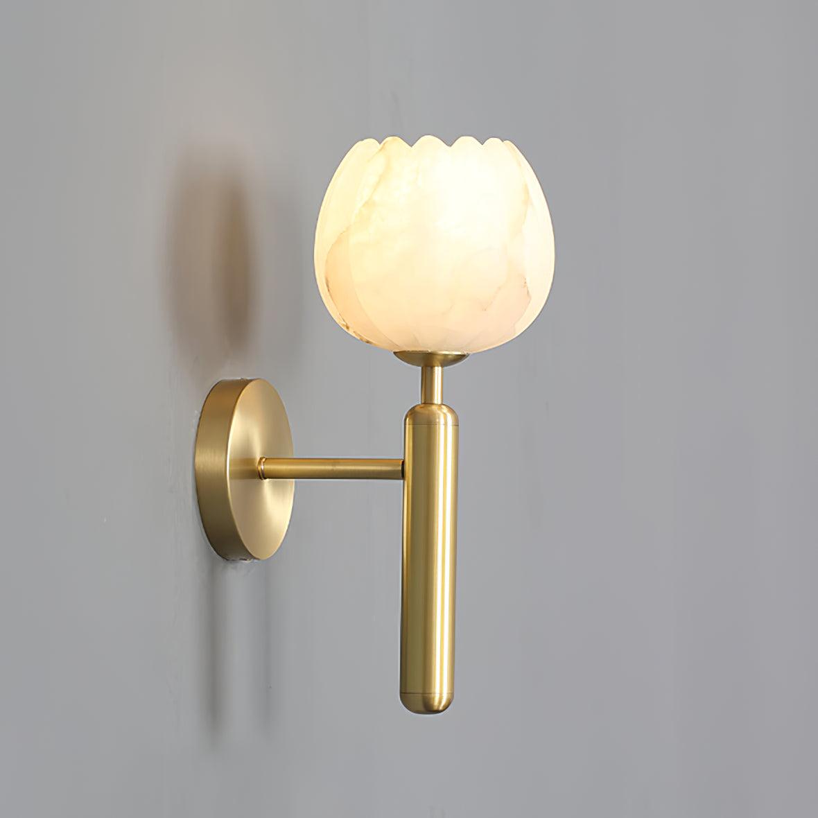Elowen Alabaster Blossom Wall Sconce