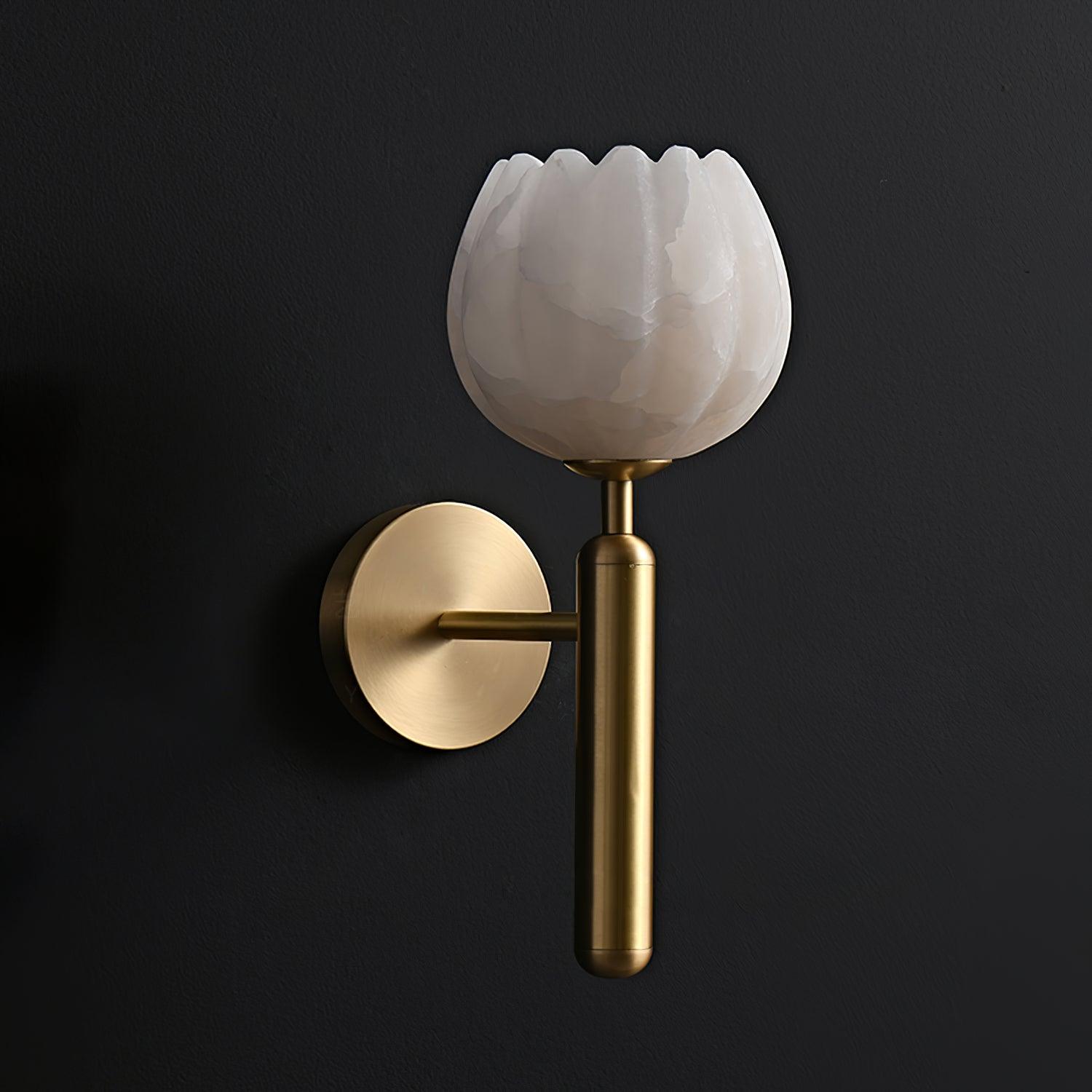 Elowen Alabaster Blossom Wall Sconce
